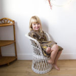 fauteuil enfant osier blanc vintage